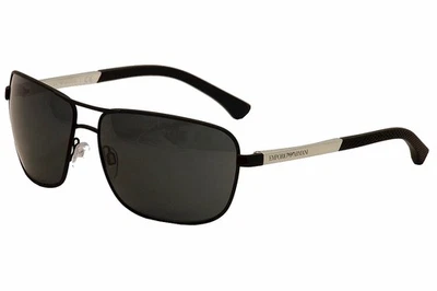 Gafas de sol Emporio Armani para hombre EA 2033S 2033/S 3094/87 negras de goma/plateadas 64 mm Foto 1 de 4
