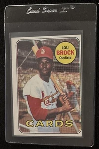 Lou Brock - 1969 Topps #85 St Louis Cardinals HOF Baseball vintage H337 - Foto 1 di 2