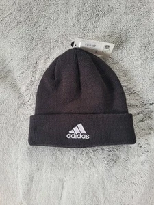 Adidas Mens Team Issue Cuffed Beanie Black Knit Logo One Size Fits Most NWT - Picture 1 of 4