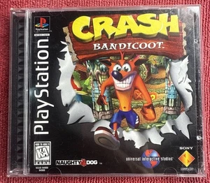 Crash Bandicoot Sony Playstation 1 PS1 Completo Cib ¡Casi COMO NUEVO! Etiqueta Negra RARA - Imagen 1 de 24