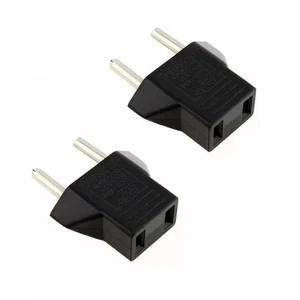(2PZ) Set Adattatore Estero da Viaggio Spina Rotonda da 110V a 220V USA a Europa - Foto 1 di 3