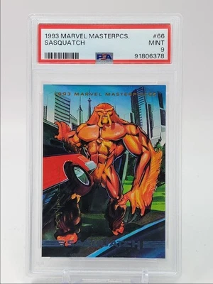 SASQUATCH 1993 SKYBOX MARVEL MASTERPIECES #66 MINT PSA 9 Q5333 - Image 1 of 2