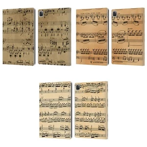 HEAD CASE DESIGNS MUSIC SHEETS LEATHER BOOK CASE & WALLPAPER FOR APPLE iPAD - Picture 1 of 9