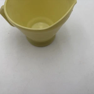 Vintage 40er Jahre HAZEL ATLAS Moderntone Platonit Pastell Gelb Milchkännchen MCM - Bild 1 von 7