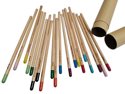 Set 60 Pastelli Colorati Piantabili con Nome Seme Inciso - Educativi & Green - Immagine 1 di 4
