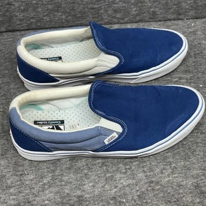 Scarpe Vans uomo blu e bianche slip-on comode Cush taglia 11 - Foto 1 di 10