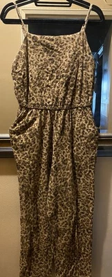 Mono para mujer Old Navy marrón estampado de leopardo sin mangas cintura elástica talla M Foto 1 de 4
