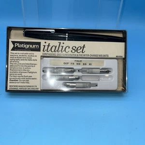 Juego de 1 pluma estilográfica Platignum Italic 5 unidades de plumín de cambio de inter Inglaterra - Imagen 1 de 9