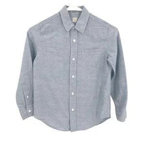 J Crew Crewcuts boys long sleeve button down shirt linen blend size 8 - Picture 1 of 8