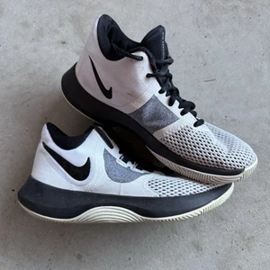 Nike Air Precision II AA7069-100 Basketball Shoes Mens Size 5 White Black - Picture 1 of 11