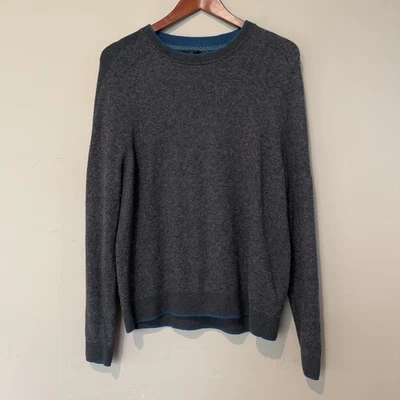 Ted Baker Sweater Mens XL Charcoal Grey Wool Blend Crewneck Knit Pullover Casual - Image 1 of 4