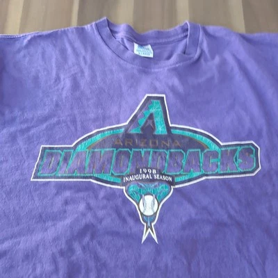 Camiseta De Colección 1998 Arizona Diamondbacks Temporada Inaugural Púrpura Starter XL MLB Foto 1 de 4
