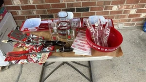 Large Coca Cola BBQ Set Stainless Seal Utensils w/Coke Bottle Handles, 25 ITEMS! - Picture 1 of 13