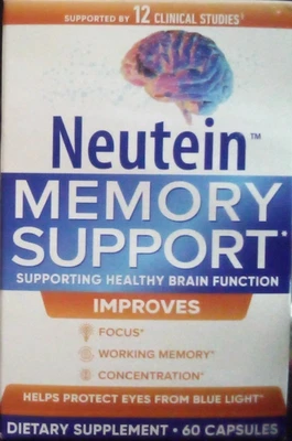 Neutein Memory Support 60 Capsules per bottle EXP 02/2027 - Image 1 of 2