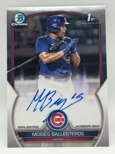 2023 Bowman Moises Ballesteros Chrome Prospect Auto 1st #CPA-MBS Rookie - Picture 1 of 2