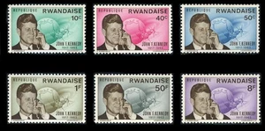 Rwanda: 1965 John F Kennedy Memorial (130-135) MNH - Picture 1 of 1