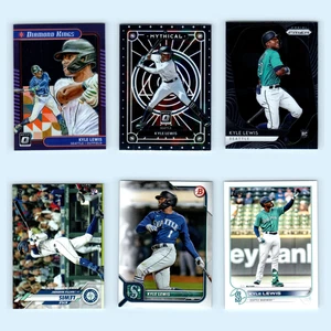 Kyle Lewis Rookie Lot 6 Baseball Cards 2021 Donruss Optic Diamond Kings Mariners - Picture 1 of 8