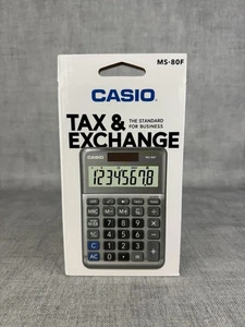 CASIO Calculator Tax & Exchange MS-80F Large Display Solar & Battery 8 Digits - Picture 1 of 5