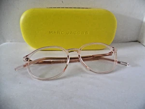 Marc Jacobs 33 Translucent Pale Pink & Rose Gold Geometric/Round Eye Glasses - Bild 1 von 3
