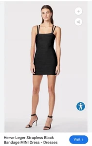 Herve Leger Bandage Mini Dress New Size Large 🇨🇳 - Picture 1 of 15