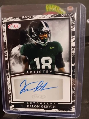 2022 Sage Artistry Autograph #A-KG2 Kalon Gervin - Image 1 of 2