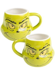 The Grinch 3D Tasse - Gesicht Kaffeetasse Becher Kaffeebecher Keramik Grün 320ml - Bild 1 von 4