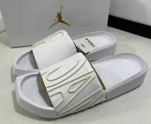 Sandali Nike Air Jordan Triple bianchi NOLA slide CZ8027 100 donna taglia 7, 9, 10 - Foto 1 di 8