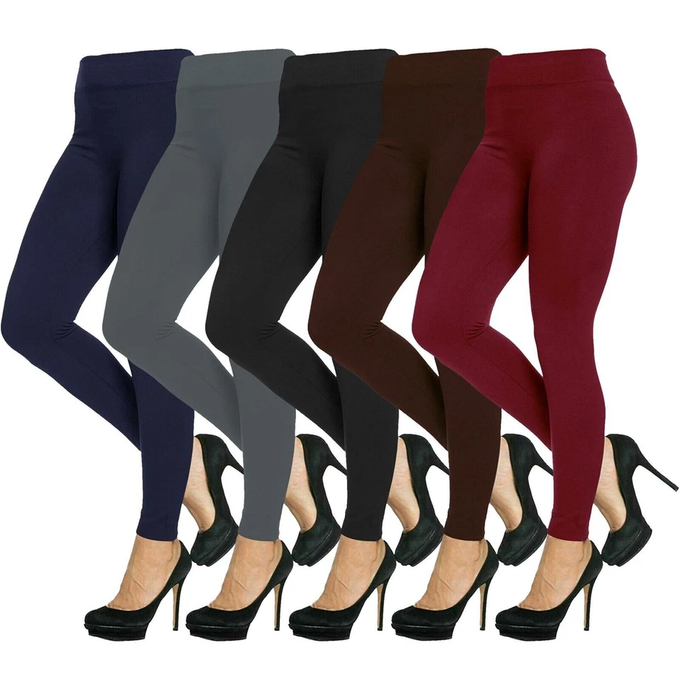 New Ladies Thick Winter Thermal Leggings Fleece Lined Warm High Waist Size UK - Image 1 of 1