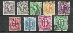 GERMANY, ALLIED MILITARY GOV'T STAMPS #3N3... 16 — (9) VALUES -- 1945 -- USED - Picture 1 of 2