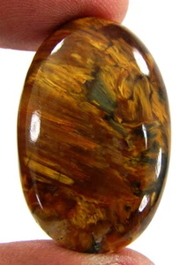 33.55 Ct Natural Golden Pietersite Loose Gemstone Cabochon Wire Wrap Stone-62229 - Bild 1 von 5