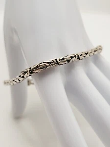 Vintage Byzantinisches Armband 925 Sterling Silber 7,5" 21 Gramm gemarkt 925 - Bild 1 von 7