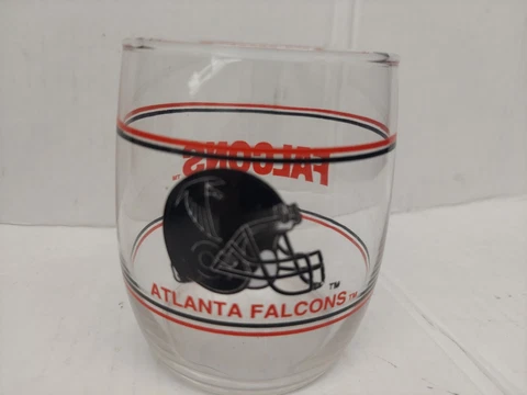 Vintage Atlanta Falcons 3-3/4” Drinking Glass NFL Stemless Tumbler Rocks C2 Cover