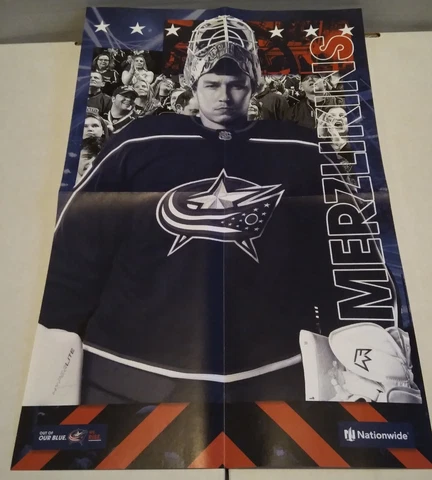 Columbus Blue Jackets Elvis Merzlikins Poster Game Day Exclusive Cover