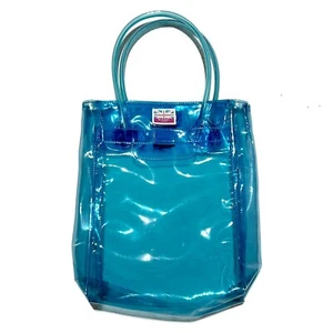 Rimmel London Azul Turquesa Transparente Maquillaje Cosméticos Bolso Cartera Artículos de Aseo Bolso - Imagen 1 de 11