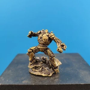 Brass Metal Iron Man Hand Puppet Model Ornament Toy Gift Boys Ornament - Picture 1 of 11