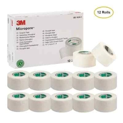 Nastro chirurgico micropori 3M 2,5 cm x 9,1 m medicazione bianca premium IVA inc - Immagine 1 di 3
