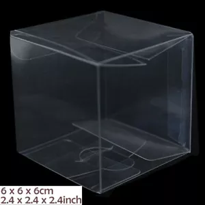 PVC Klar Einfach Aufbewahrungskoffer 10 Stück 6x6x6cm Geschenk Transparent Verpackungskartons - Bild 1 von 3