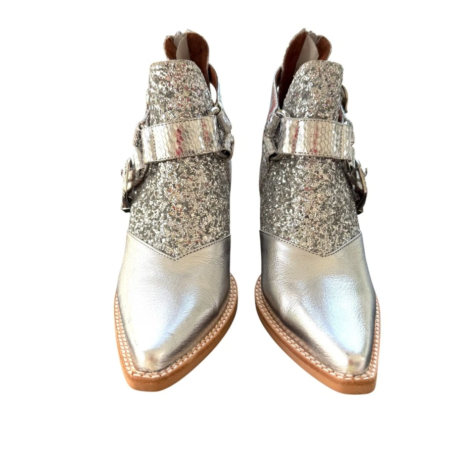 NWOB  Jeffery Campbell X Free People Icon Calhuan Western Boot Silver Size 6.5M - Image 1 of 4