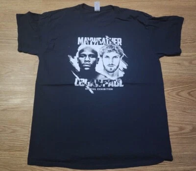 Floyd Mayweather Vs. Logan Paul Boxing Exhibition Promo Graphic T Shirt Size L - Image 1 of 4