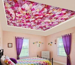 3D Flower NAO1055 Ceiling WallPaper Murals Wall Print Decal Deco AJ WALL Fay - Picture 1 of 5