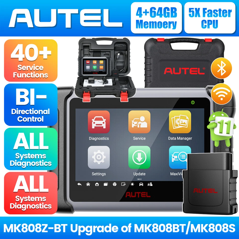 Autel MaxiCOM MK808Z-BT All System OBD2 Diagnostic Scan Tool Bluetooth MaxiVCI