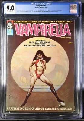 VAMPIRELLA #1, 1st app VAMPIRELLA, FRAZETTA COVER, Warren (1969) CGC 9.0 - Image 1 of 2