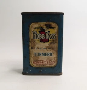 VTG ROBB ROSS Turmeric Spice Tin Dist. Robb-Ross Co. Sioux City, Iowa - Picture 1 of 6
