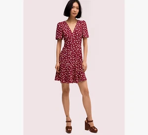 KATE SPADE NEW YORK $360 Mallow Dot Crepe Dress Women's 8 Excellent Condition. - Picture 1 of 8