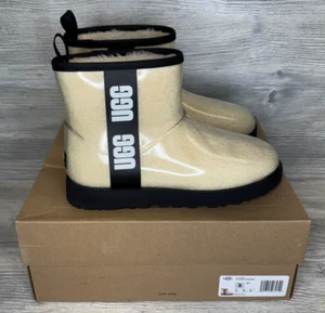 UGG Classic Clear Mini 1113190 Damen Stiefel 8 Beige Schwarz Thermo Stiefeletten - Bild 1 von 7