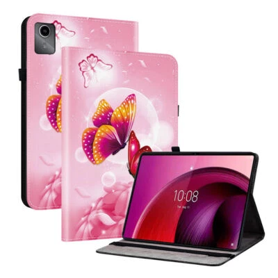 Butterfly Flower Card Slot Tablet Case For Lenovo Tab M7 M8 M9 M10 M11 P11 P12 - Image 1 of 4