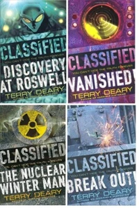 NEU x 4 Terry Deary CLASSIFIED - BREAK OUT VANISHED NUCLEAR Horrible Histories - Bild 1 von 1