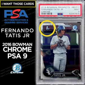 Fernando Tatis Jr 2016 Bowman Chrome 🔥 1st Bowman PSA 9 Graded Chrome Rookie - Bild 1 von 5