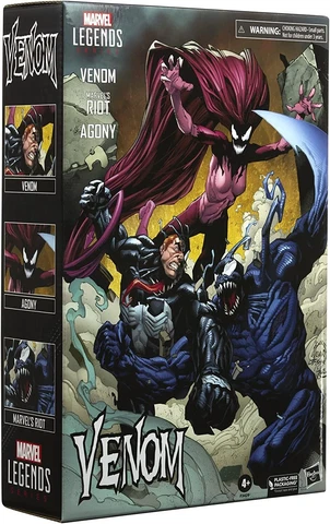 2022 Marvel Spider-Man Legends Amazon VENOM AGONY & RIOT 6" Hasbro Figure 3-Pack Cover