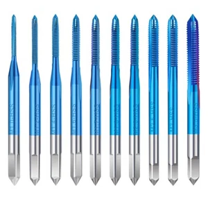 10pcs Metric Machine Thread Tap Set M1-M3.5 HSS Screw Tap Drill Set Tap Wrench - Picture 1 of 14